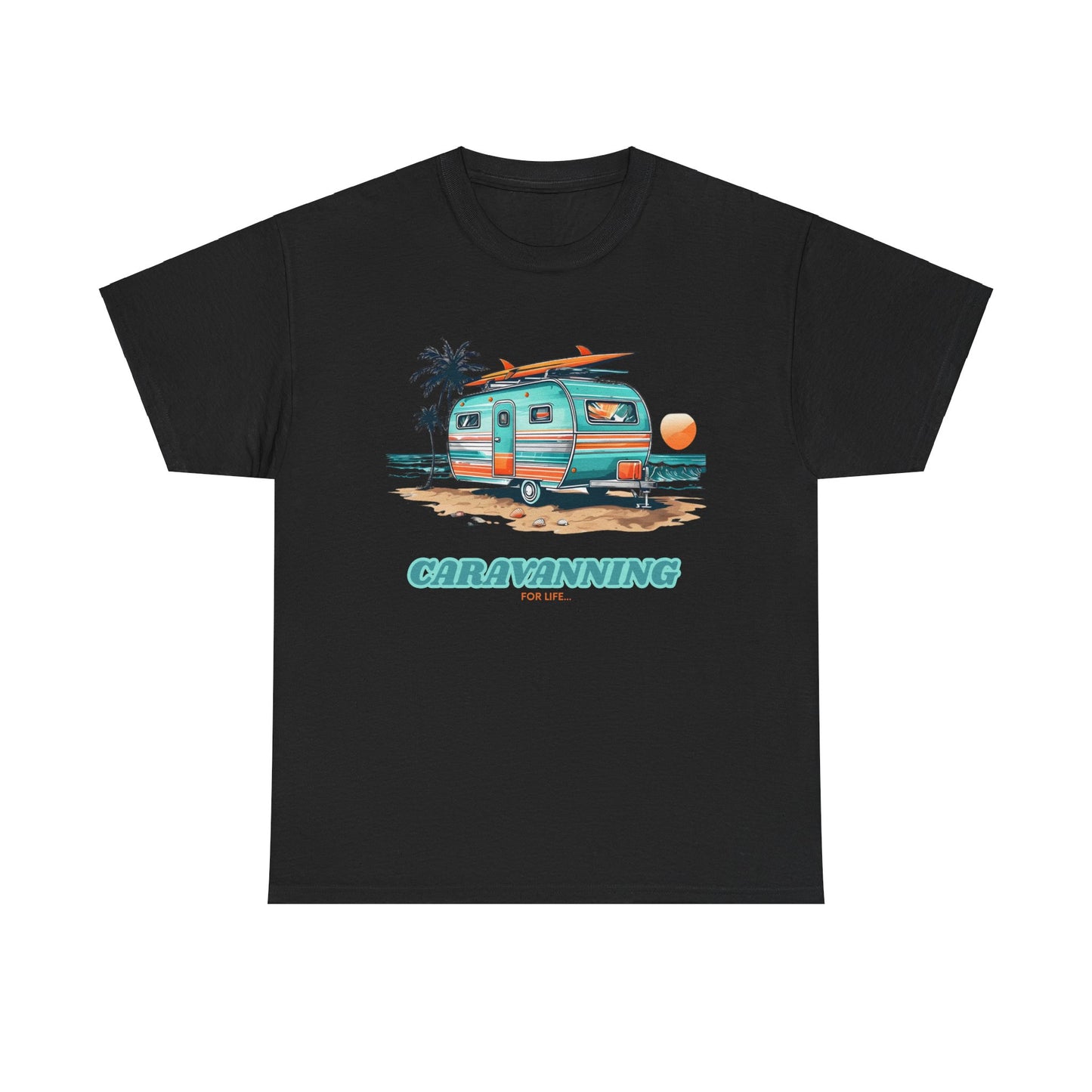 Caravan T-Shirt - Caravanning for Life Design Unisex T-Shirt - Caravanning T-Shirt - Large Design (Front Print)