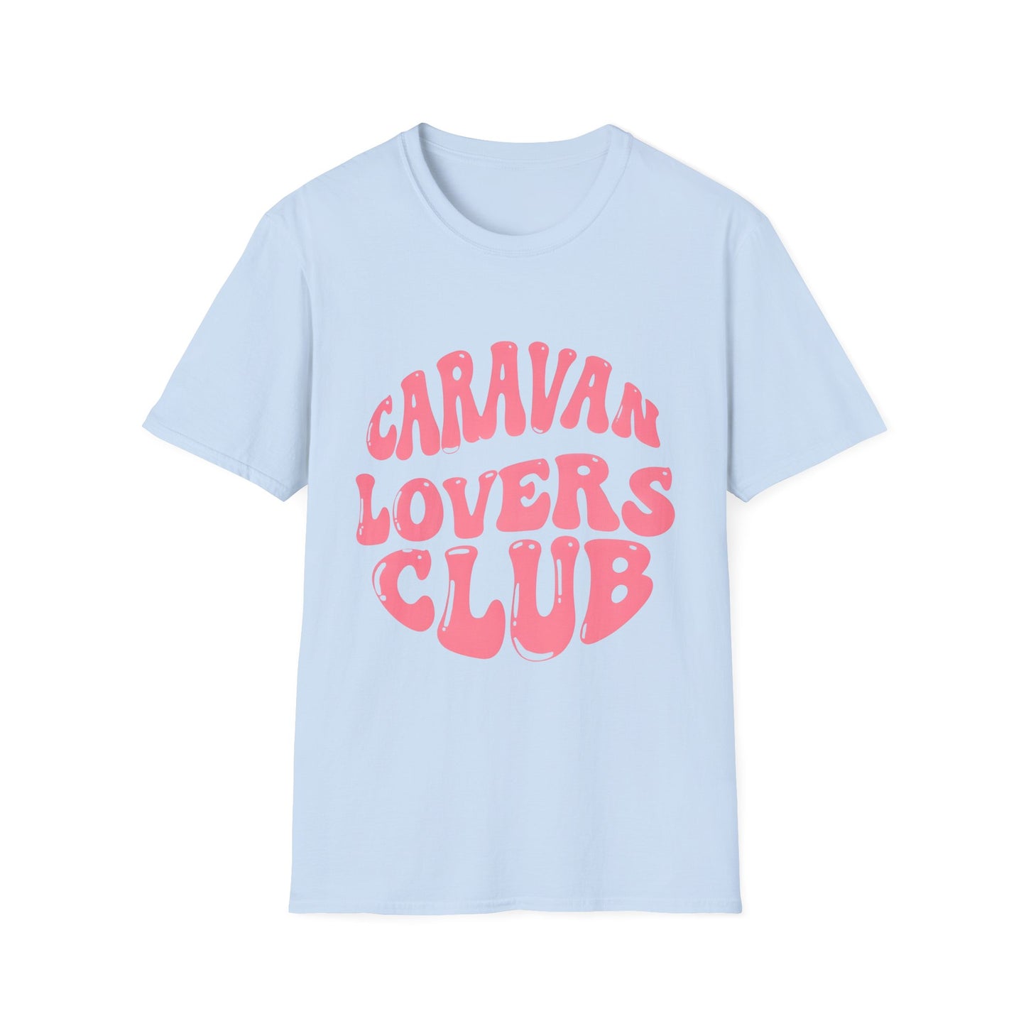 Caravan Lovers Club Unisex Softstyle T-Shirt - Casual Vibe for Travel Enthusiasts