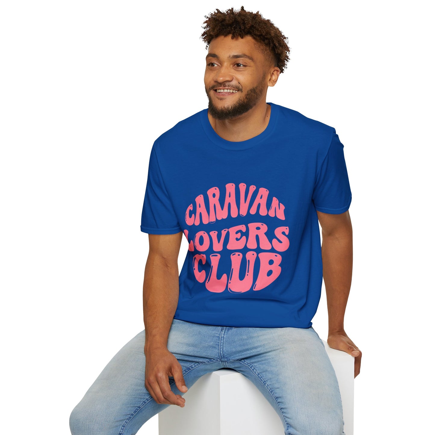 Caravan Lovers Club Unisex Softstyle T-Shirt - Casual Vibe for Travel Enthusiasts