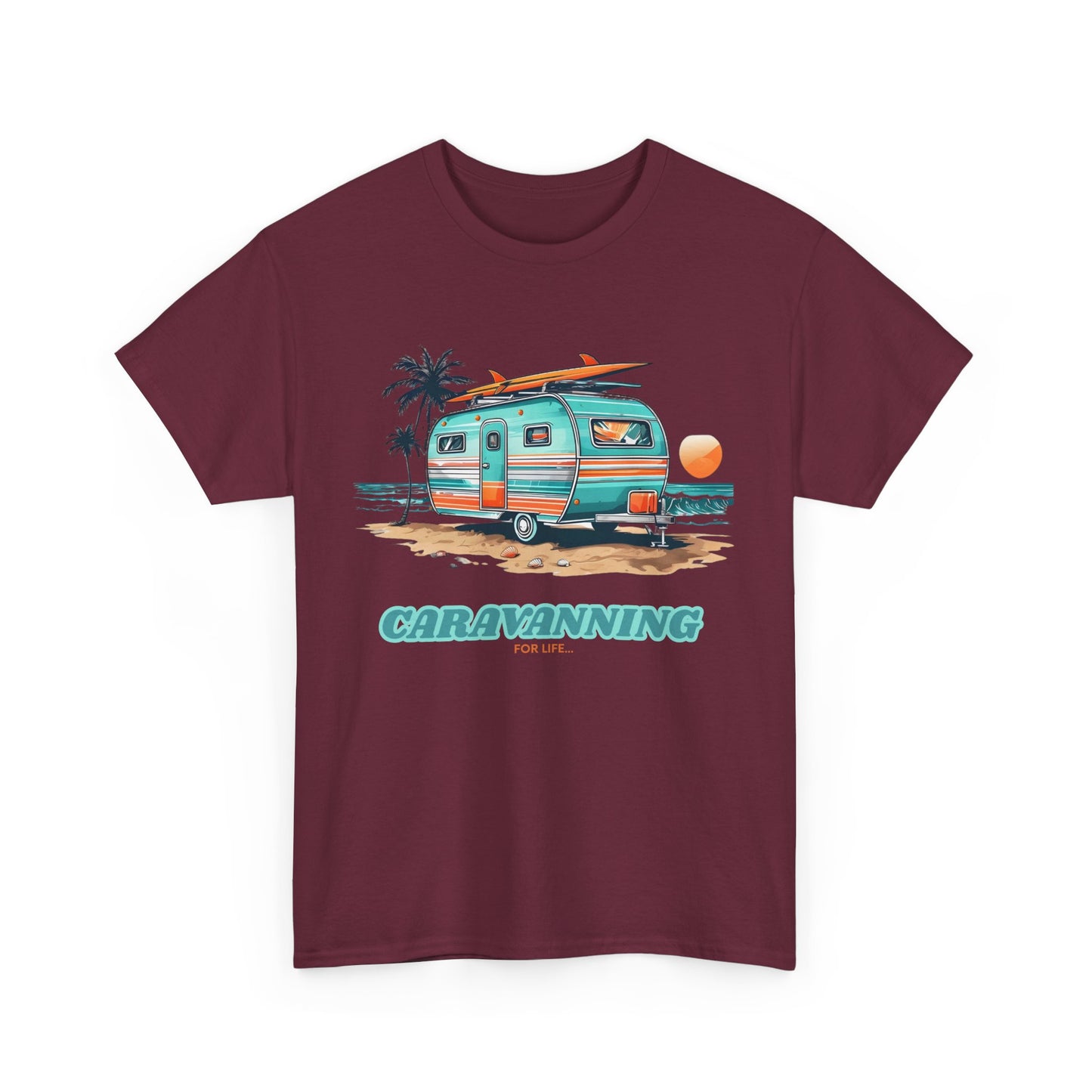 Caravan T-Shirt - Caravanning for Life Design Unisex T-Shirt - Caravanning T-Shirt - Large Design (Front Print)