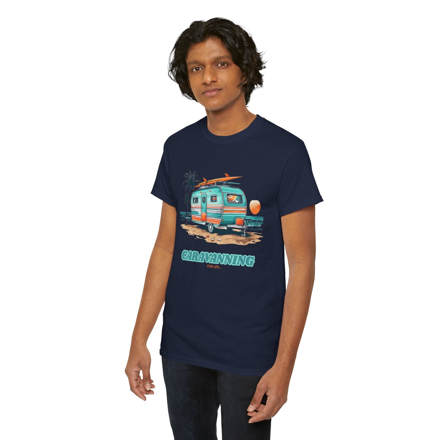 Caravan T-Shirt - Caravanning for Life Design Unisex T-Shirt - Caravanning T-Shirt - Large Design (Front Print)