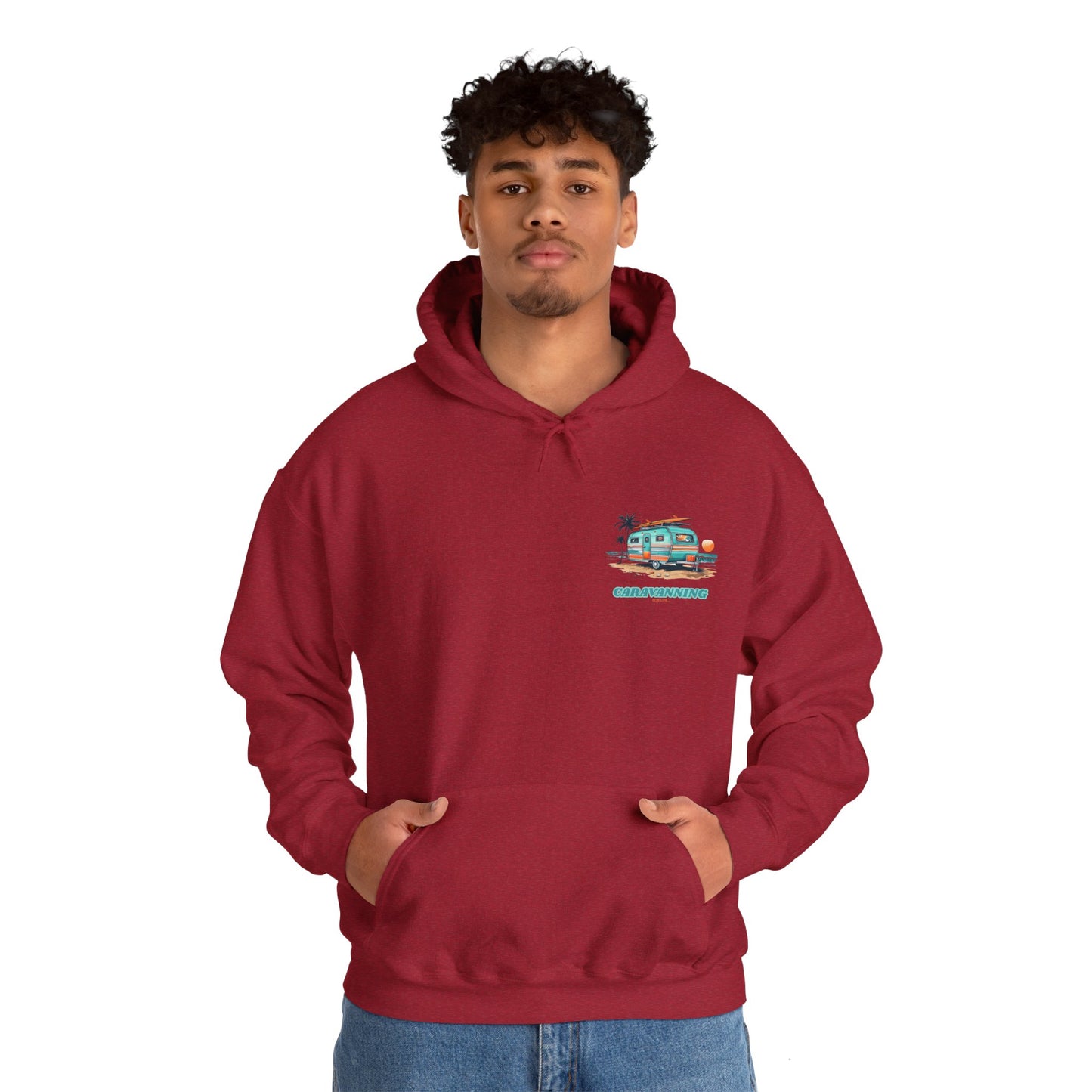 Caravanning For Life Unisex Hoodie - Caravan Lover Hoodie / Caravan Hoodie - Caravaner Hoodie - Small Print (Front)