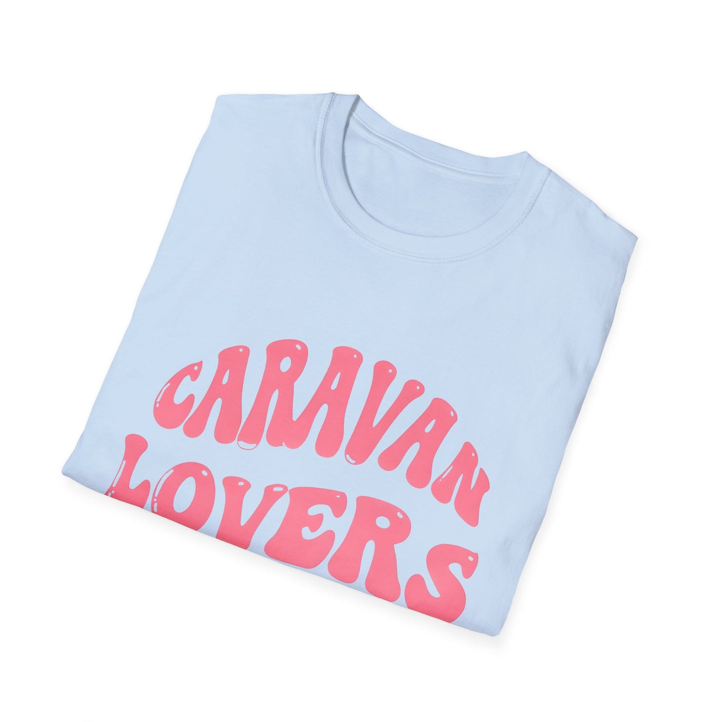 Caravan Lovers Club Unisex Softstyle T-Shirt - Casual Vibe for Travel Enthusiasts