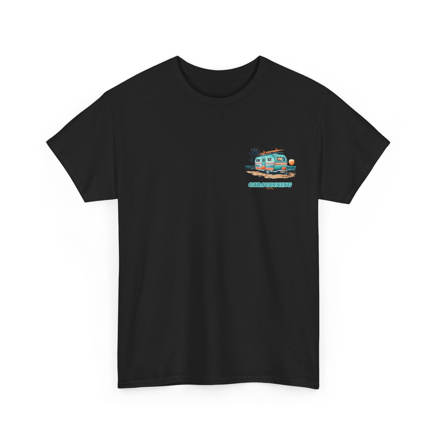 Caravan T-Shirt - Caravanning For Life Unisex T-Shirt - Caravanning T-Shirt - Small Design (Front Print)