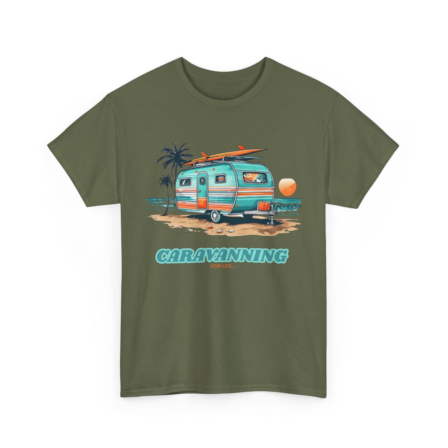 Caravan T-Shirt - Caravanning for Life Design Unisex T-Shirt - Caravanning T-Shirt - Large Design (Front Print)