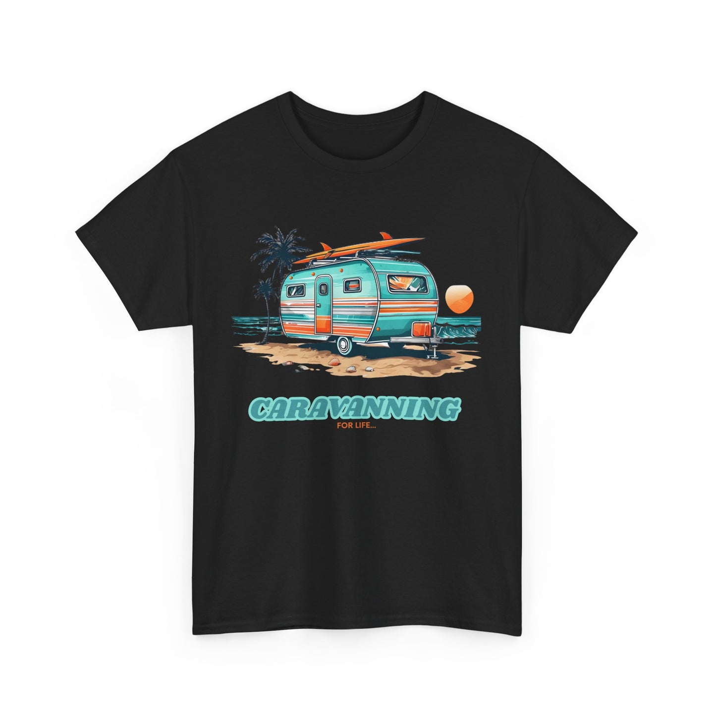 Caravan T-Shirt - Caravanning for Life Design Unisex T-Shirt - Caravanning T-Shirt - Large Design (Front Print)