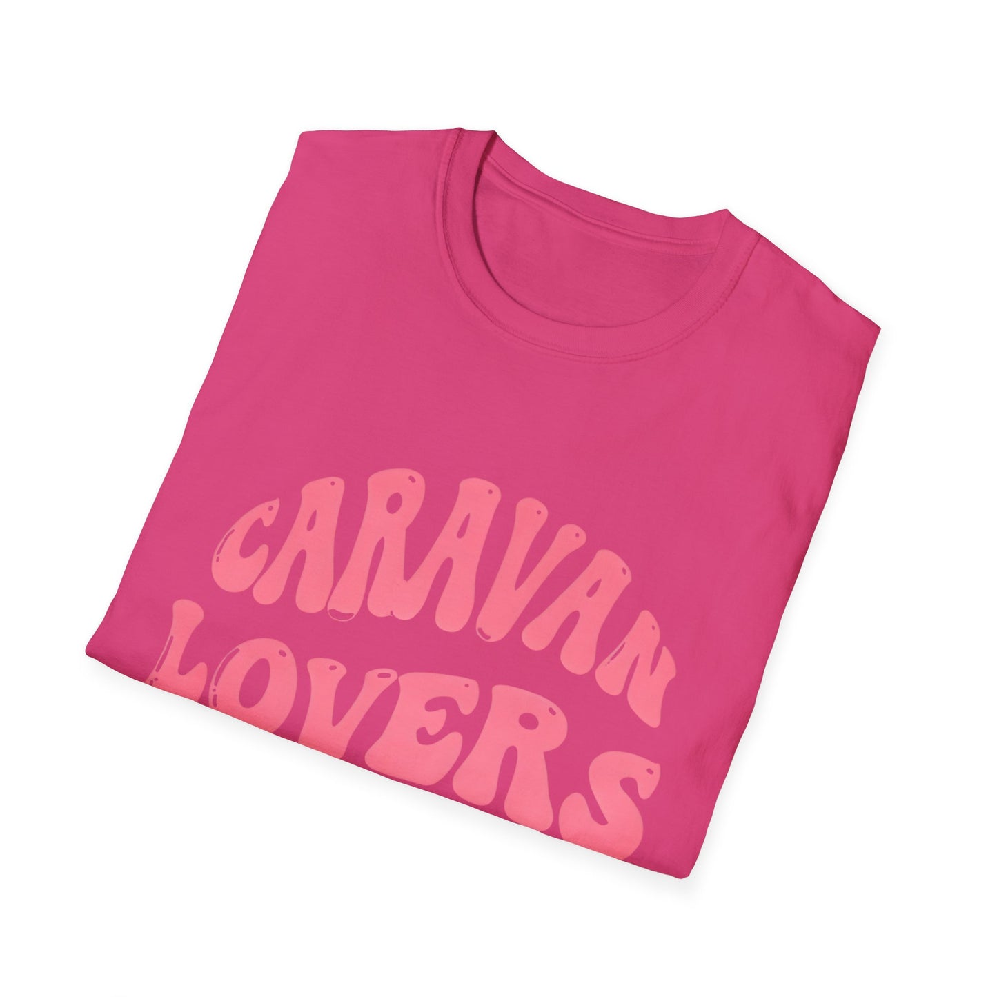 Caravan Lovers Club Unisex Softstyle T-Shirt - Casual Vibe for Travel Enthusiasts