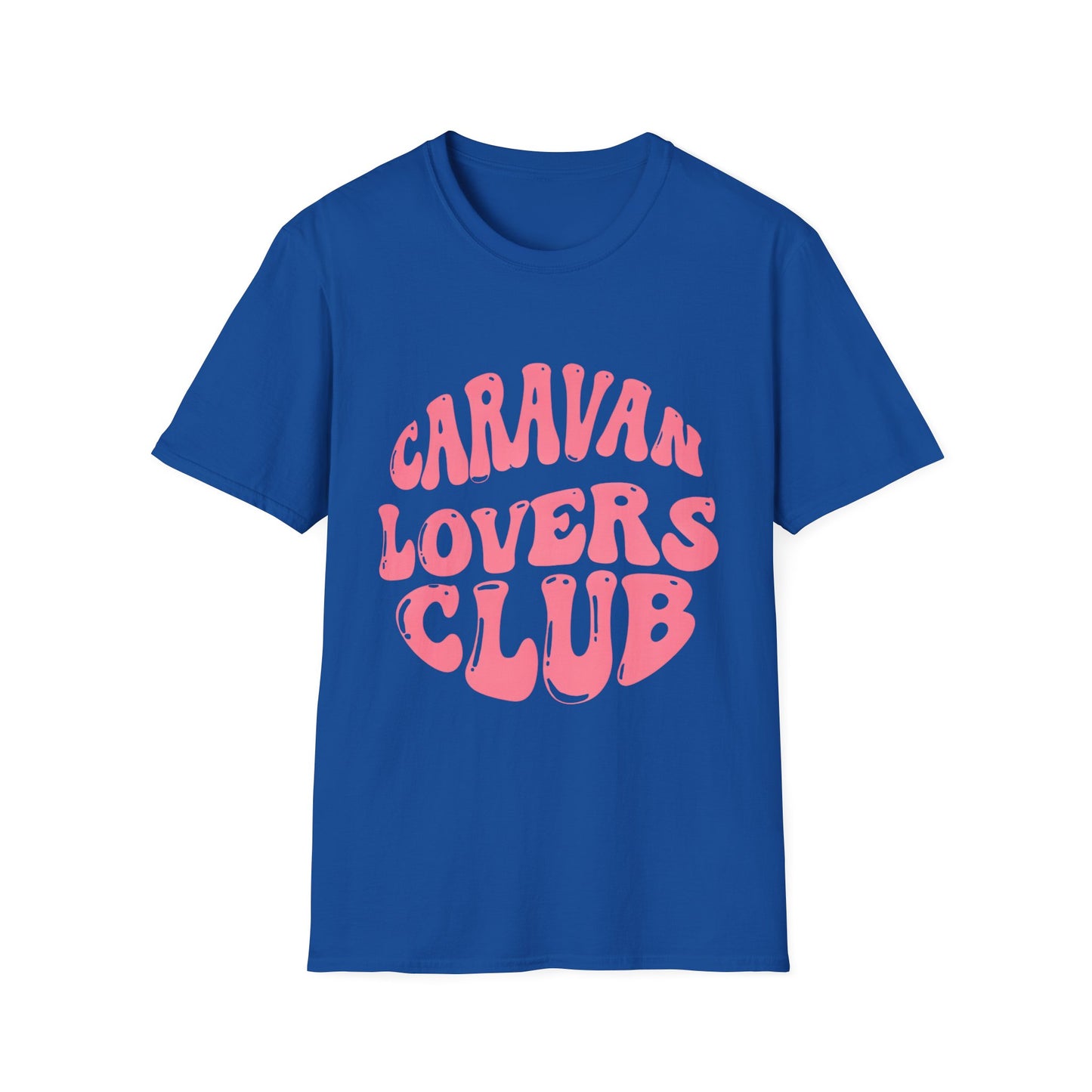 Caravan Lovers Club Unisex Softstyle T-Shirt - Casual Vibe for Travel Enthusiasts