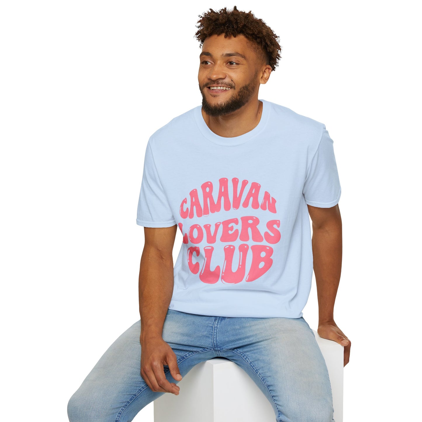 Caravan Lovers Club Unisex Softstyle T-Shirt - Casual Vibe for Travel Enthusiasts