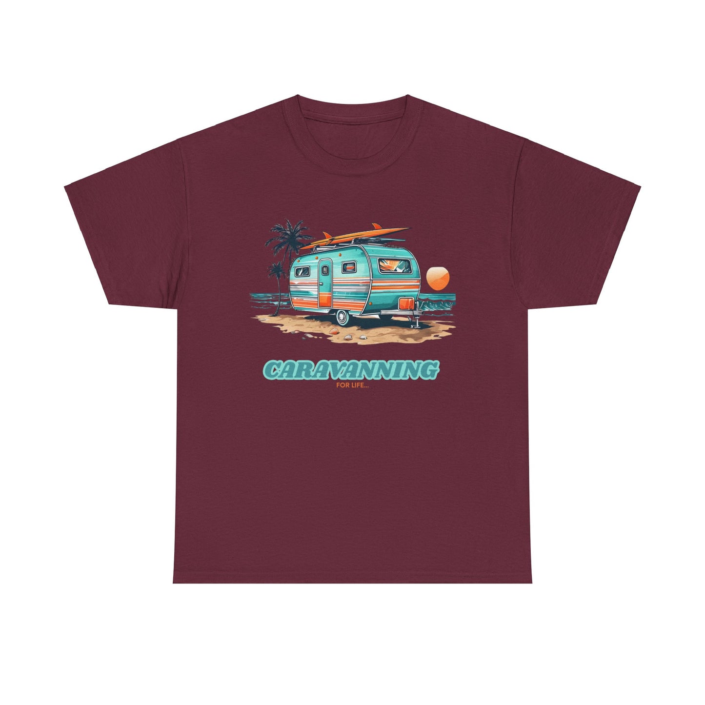 Caravan T-Shirt - Caravanning for Life Design Unisex T-Shirt - Caravanning T-Shirt - Large Design (Front Print)