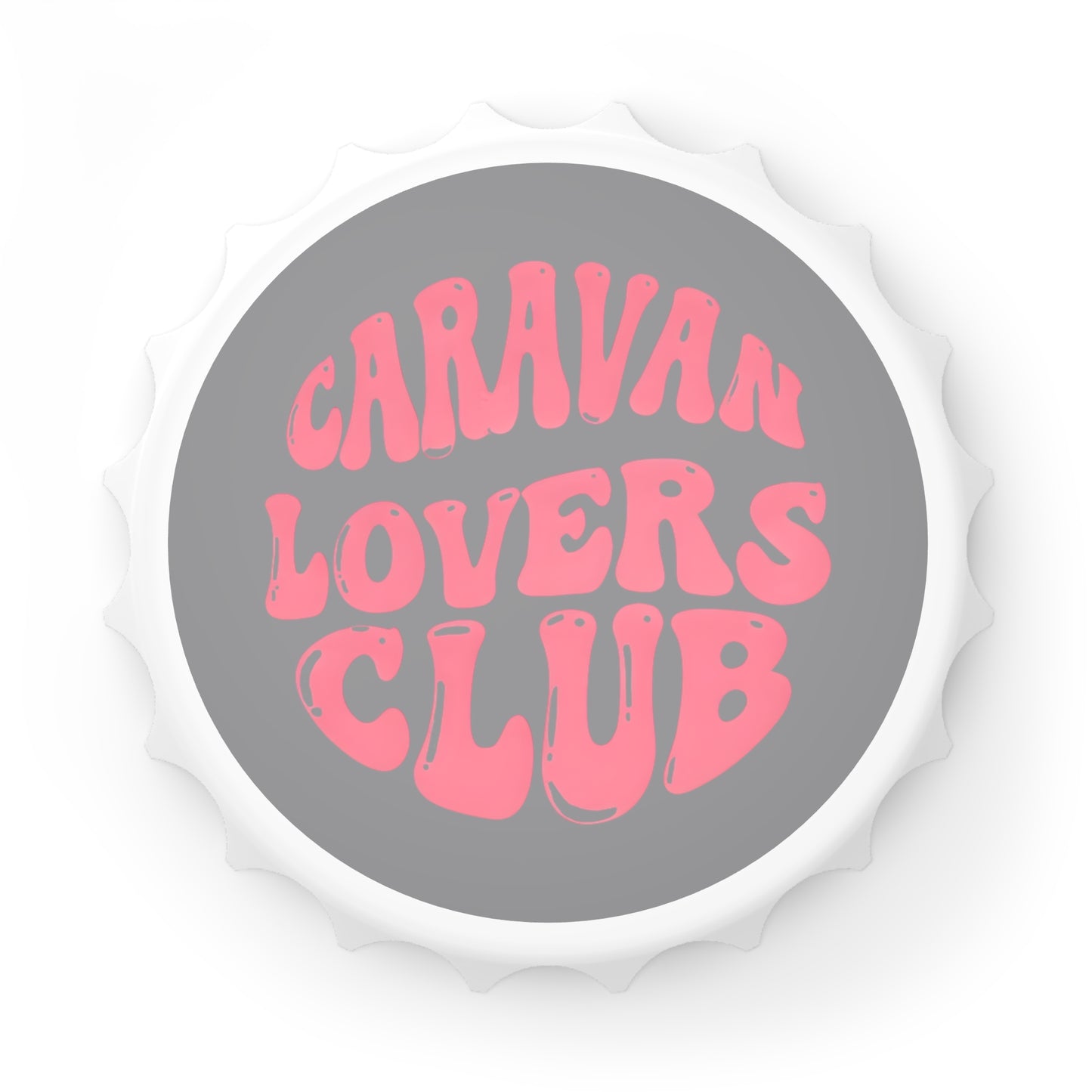 Caravan Bottle Opener - Caravan Lovers Club Design - Perfect for Travel, Camping and Caravanning