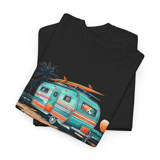 Caravan T-Shirt - Caravanning for Life Design Unisex T-Shirt - Caravanning T-Shirt - Large Design (Front Print)