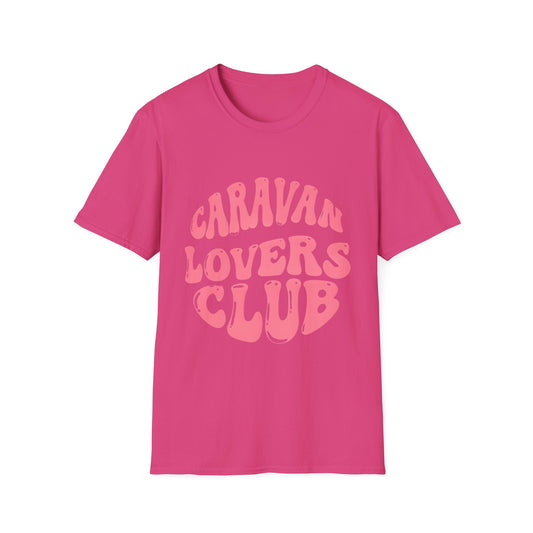 Caravan Lovers Club Unisex Softstyle T-Shirt - Casual Vibe for Travel Enthusiasts