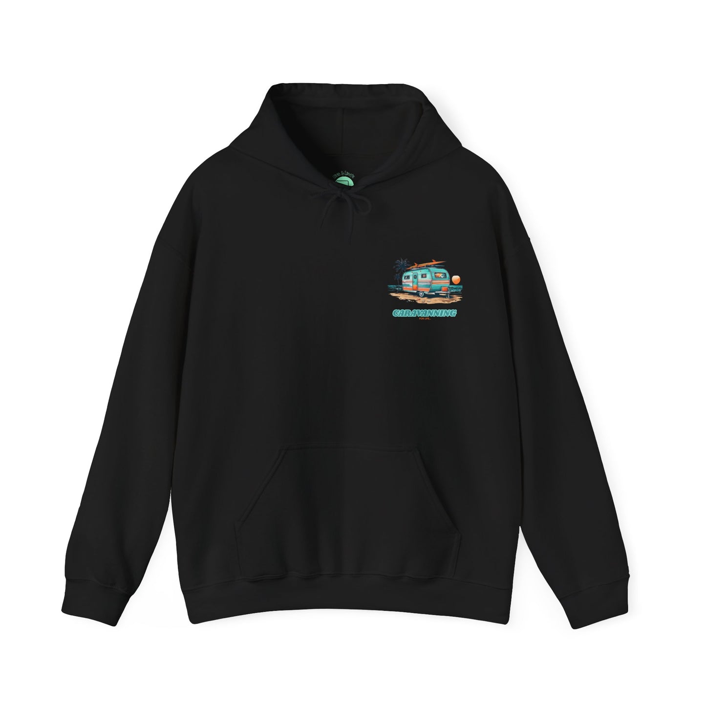 Caravanning For Life Unisex Hoodie - Caravan Lover Hoodie / Caravan Hoodie - Caravaner Hoodie - Small Print (Front)