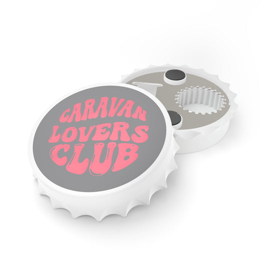 Caravan Bottle Opener - Caravan Lovers Club Design - Perfect for Travel, Camping and Caravanning