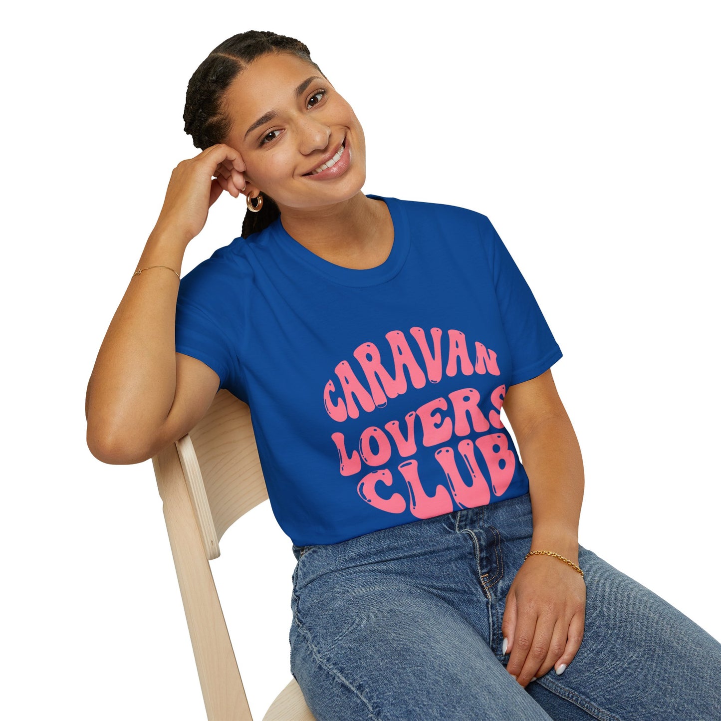 Caravan Lovers Club Unisex Softstyle T-Shirt - Casual Vibe for Travel Enthusiasts