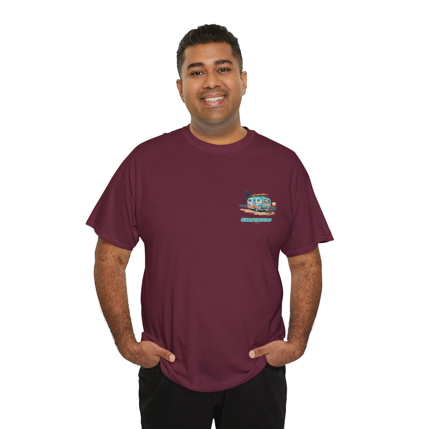 Caravan T-Shirt - Caravanning For Life Unisex T-Shirt - Caravanning T-Shirt - Small Design (Front Print)