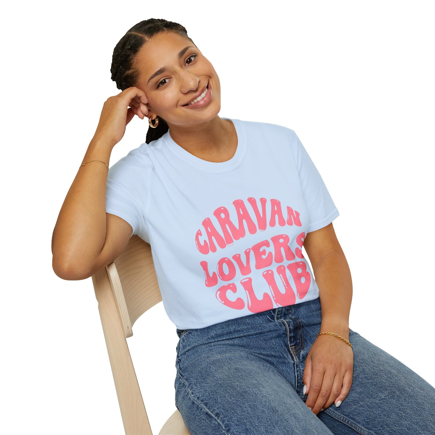 Caravan Lovers Club Unisex Softstyle T-Shirt - Casual Vibe for Travel Enthusiasts