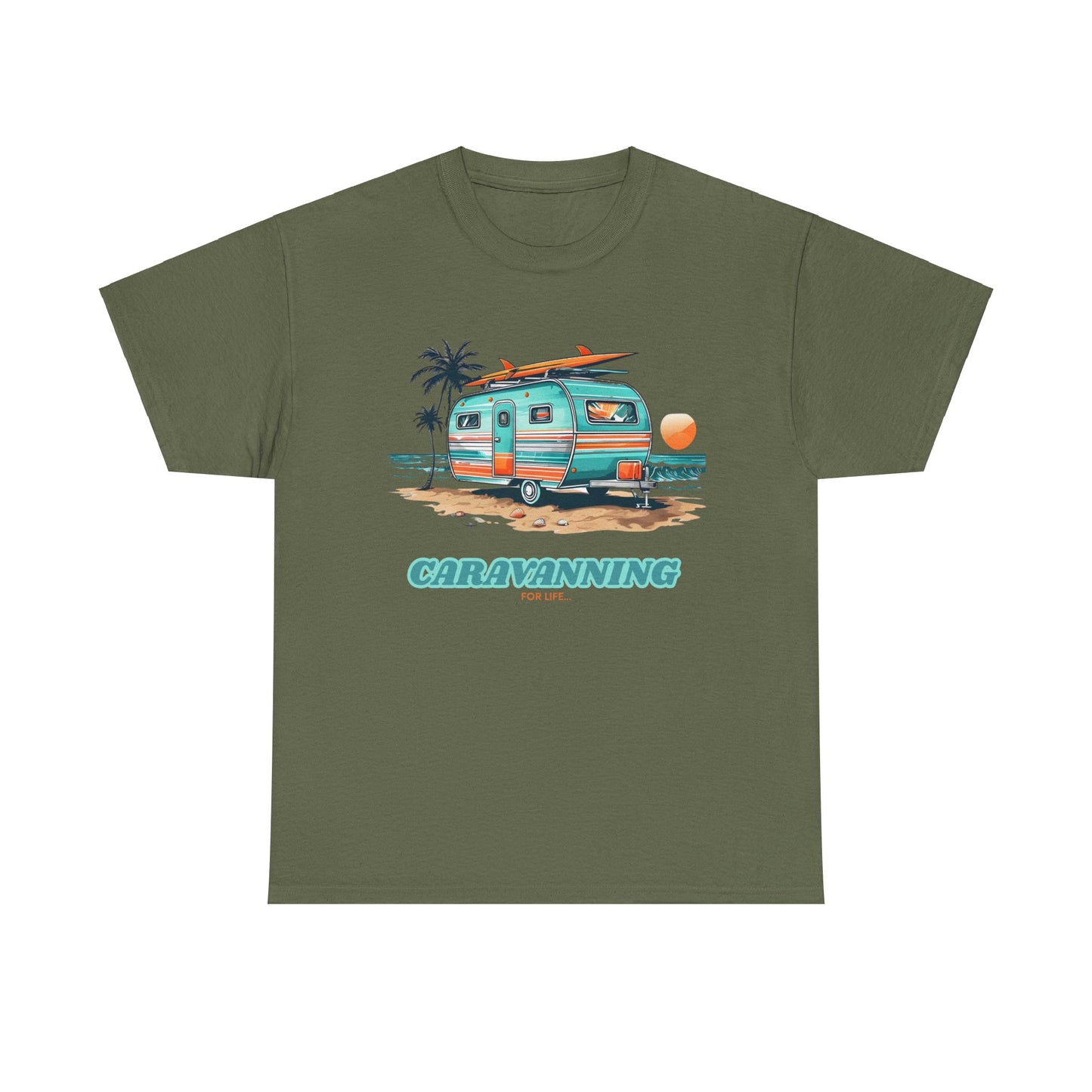 Caravan T-Shirt - Caravanning for Life Design Unisex T-Shirt - Caravanning T-Shirt - Large Design (Front Print)